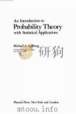 AN INTRODUCTION TO PROBABILITY THEORY WITH STATISTICAL APPLICATIONS（ PDF版）