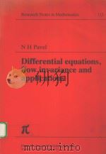 DIFFERENTIAL EQUATIONS,FLOW INVARIANCE AND APPLICATIONS PDF电子版封面 0273086510 N H PAVEL