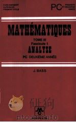 MATHEMATIQUES  TOME 3 FASCICULE 1  ANALYSE（1972 PDF版）