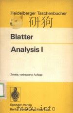ANALYSIS 1 1977 PDF电子版封面 3540082042