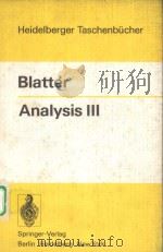 ANALYSIS 3 1974 PDF电子版封面 3540069348