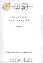 SYMPOSIA MATHEMATICA VOLUME 25 PDF电子版封面