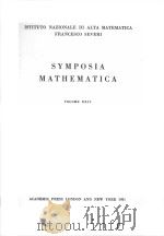 SYMPOSIA MATHEMATICA VOLUME 26 PDF电子版封面