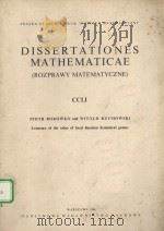 DISSERTATIONES MATHEMATICAE(ROZPRAWY MATEMATYCZNE) 251   1986  PDF电子版封面  8301067195   