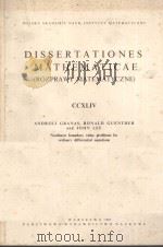 DISSERTATIONES MATHEMATICAE(ROZPRAWY MATEMATYCZNE) 244 1985 PDF电子版封面 8301060190
