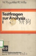 TESTFRAGEN ZUR ANALYSIS 1 PDF电子版封面 3411057815