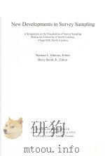 NEW DEVELOPMENTS IN SURVEY SAMPLING PDF电子版封面