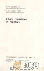 CHAIN CONDITIONS IN TOPOLOGY PDF电子版封面 0521234875 W.W.COMFORT,S.NEGREPONTIS
