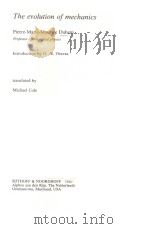 THE EVOLUTION OF MECHANICS 1980 PDF电子版封面 9028606882