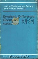 SYNTHETIC DIFFERENTIAL GEOMETRY PDF电子版封面 0521241383 ANDERS KOCX
