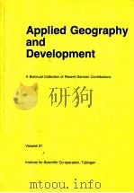 APPLIED GEOGRAPHY AND DEVELOPMENT  VOLUME 31（ PDF版）