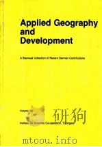 APPLIED GEOGRAPHY AND DEVELOPMENT VOLUME 36 PDF电子版封面