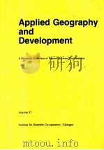 APPLIED GEOGRAPHY AND DEVELOPMENT VOLUME 37 PDF电子版封面