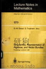 SINGULARITIES,REPERESENTATION OF ALGEBRAS,AND VECTOR BUNDLES PDF电子版封面 3540182632 G.-M.GREUEL,G.TRAUTMANN