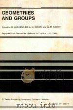 GEOMETRIES AND GROUPS PDF电子版封面 902772623X M.ASCHBACHER,A.M.COHEN AND W.M