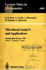 MICROLOCAL ANALYSIS AND APPLICATIONS PDF电子版封面 354054948X L.CATTABRIGA,L.RODINO