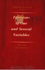 MATHEMCATICS FOR SCIERTISTS VLUME 2 FUNCTIONS OF ONE AND SEVERAL REAL VARIABLES PDF电子版封面 THOR A.BAK,JONAS LICHTENBERG