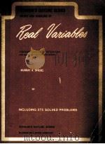 SCHAUM‘S OUTLINE OF THEORY AND PROBLEMS OF REAL VARIABLES PDF电子版封面 MURRAY R.SPIECEL