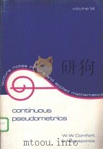 CONTINUOUS PSEUDOMETRICS（ PDF版）