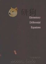 ELEMENTARY DIFFERENTIAL EQUATIONS THIRD EDITION PDF电子版封面 0471093394