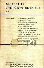 METHODS OF OPERATIONS RESEARCH 45 PDF电子版封面 3445023654 PAUL STAHLY
