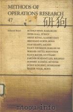 METHODS OF OPERATIONS RESEARCH 47 PDF电子版封面 3445021929