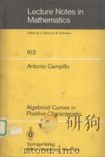ALGEBROID CURVES IN POSITIVE CHARACTERISTIC 1980 PDF电子版封面 3540100229