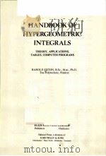 HANDBOOK OF HYPERGEOMETRIC INTEGRALS PDF电子版封面 0853121222 HAROLD EXTON