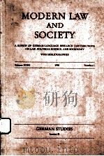 MODERN LAW AND SOCIETY VOLUME 23 PDF电子版封面