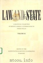 LAW AND STATE VOLUME 45 PDF电子版封面