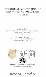 BIOLOGICAL MONITORING OF HEAVY METHAL POLLUTION（ PDF版）