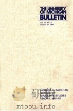 THE UNIVERSITY OF MICHIGAN BULLETIN  VOLUME 10，NUMBER 4（ PDF版）
