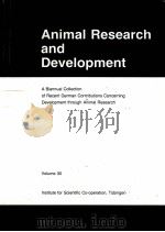 ANIMAL RESEARCH AND DEVELOPMENT  VOLUME 30（ PDF版）