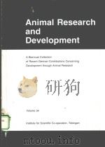 ANIMAL RESEARCH AND DEVELOPMENT  VOLUME 34（ PDF版）