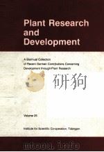 PLANT RESEARCH AND DEVELOPMENT  VOLUME 25（ PDF版）
