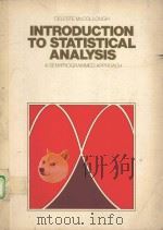 INTRODUCTION TO STATISTICAL ANALYSIS PDF电子版封面 0070448051