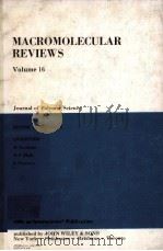 MACROMOLECULAR REVIEWS  VOLUME 16（ PDF版）