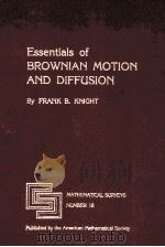 ESSENTIALS OF BROWNIAN MOTION AND DIFFUSION（1981 PDF版）