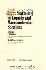 LIGHT SCATTERING IN LIQUIDS AND MACROMOLECULAR SOLUTIONS（ PDF版）