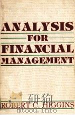 ANALYSIS FOR FINANCIAL MANAGEMENT 1984 PDF电子版封面 0256030049