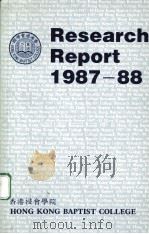 RESEARCH REPORT 1987-88 PDF电子版封面