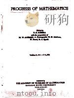 PROGRESS OF MATHEMATICS VOLUME 15,NOS.1 & 2.1981 PDF电子版封面