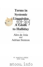 TERMS IN SYSTEMIC LINGUISTICS:A GUIDE TO HALLIDAY PDF电子版封面 0312791801