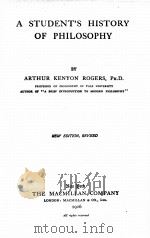 A STUDENT‘S HISTORY OF PHILOSOPHY NEW EDITION（1926 PDF版）