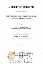 A HISTORY OF PHILOSOPHY SECOND EDITION（1923 PDF版）