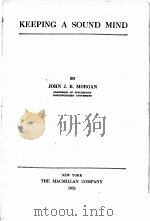 KEEPING A SOUND MIND（1935 PDF版）