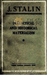 DIALECTICAL AND HISTORICAL MATERIALISM（1954 PDF版）