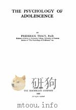 THE PSYCHOLOGY OF ADOLESCENCE（1923 PDF版）