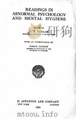 READINGS IN ABNORMAL PSYCHOLOGY AND MENTAL HYGIENE（1926 PDF版）
