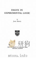 ESSAYS IN EXPERIMENTAL LOGIC（1920 PDF版）